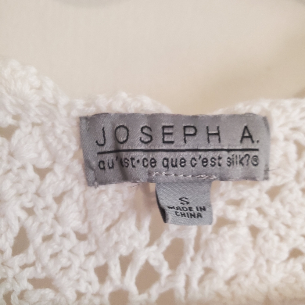 Joseph A Crochet Doily Layering Vest Cardigan Size S Boho Fairy Cottage Prairie - Picture 11 of 15
